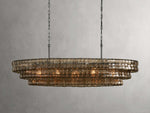 Ghiaccio Textured Oval Chandelier