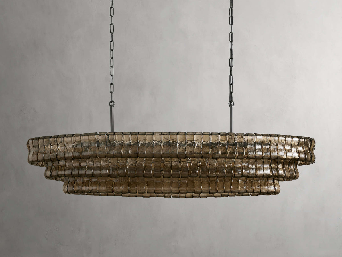 Ghiaccio Textured Oval Chandelier