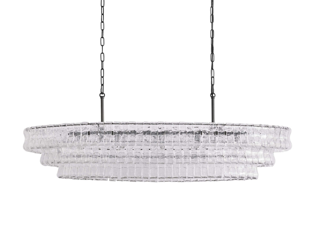 Ghiaccio Textured Oval Chandelier