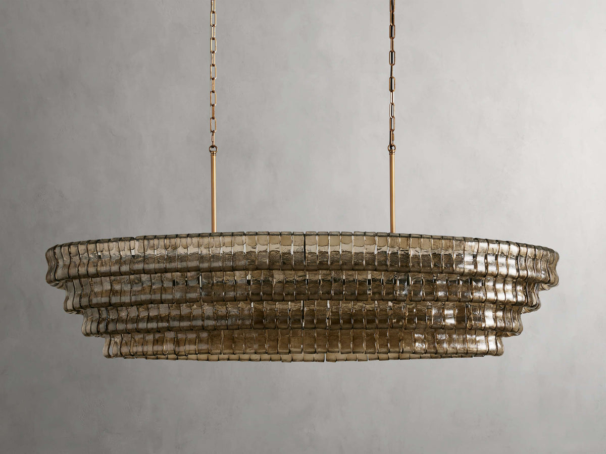 Ghiaccio Textured Oval Chandelier