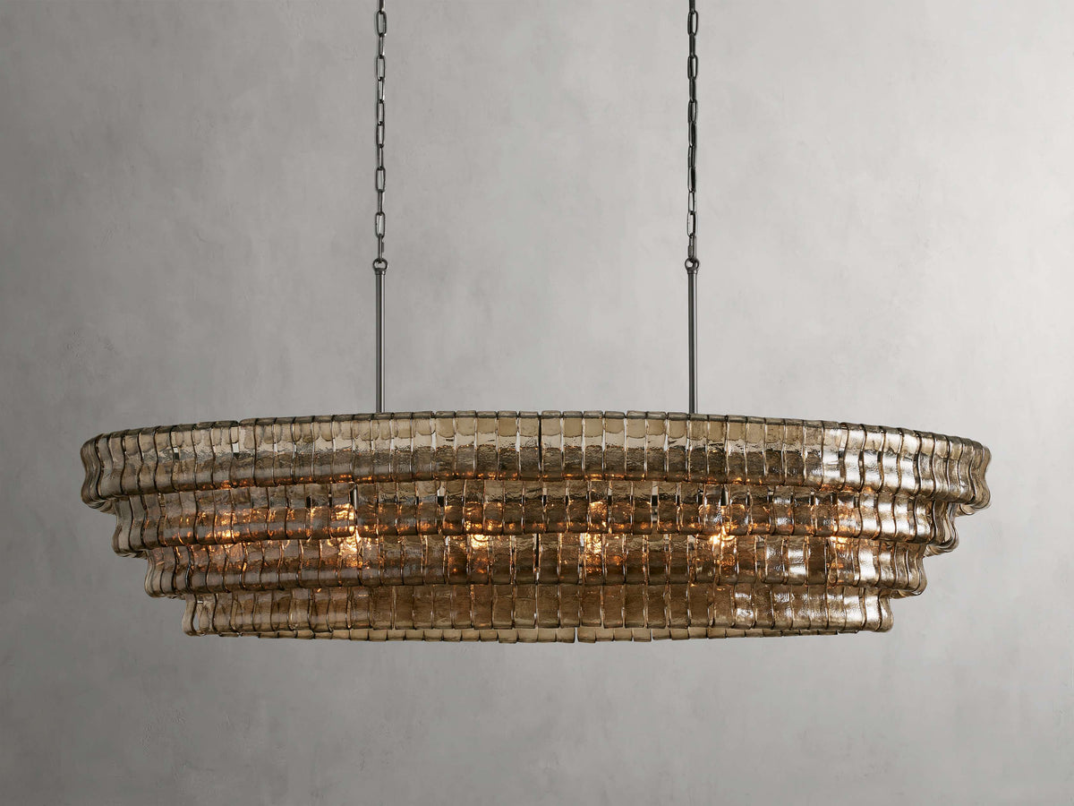 Ghiaccio Textured Oval Chandelier