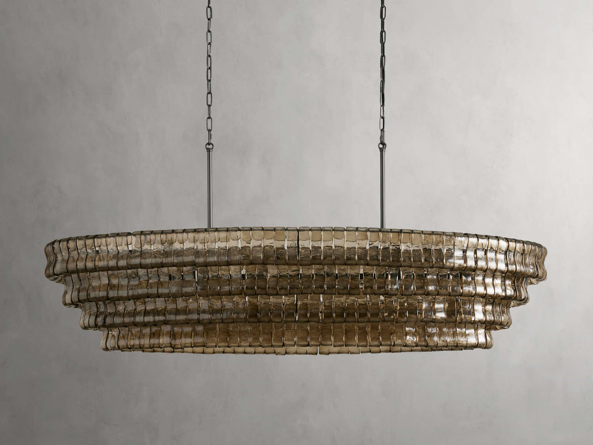 Ghiaccio Textured Oval Chandelier