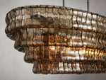 Ghiaccio Textured Oval Chandelier