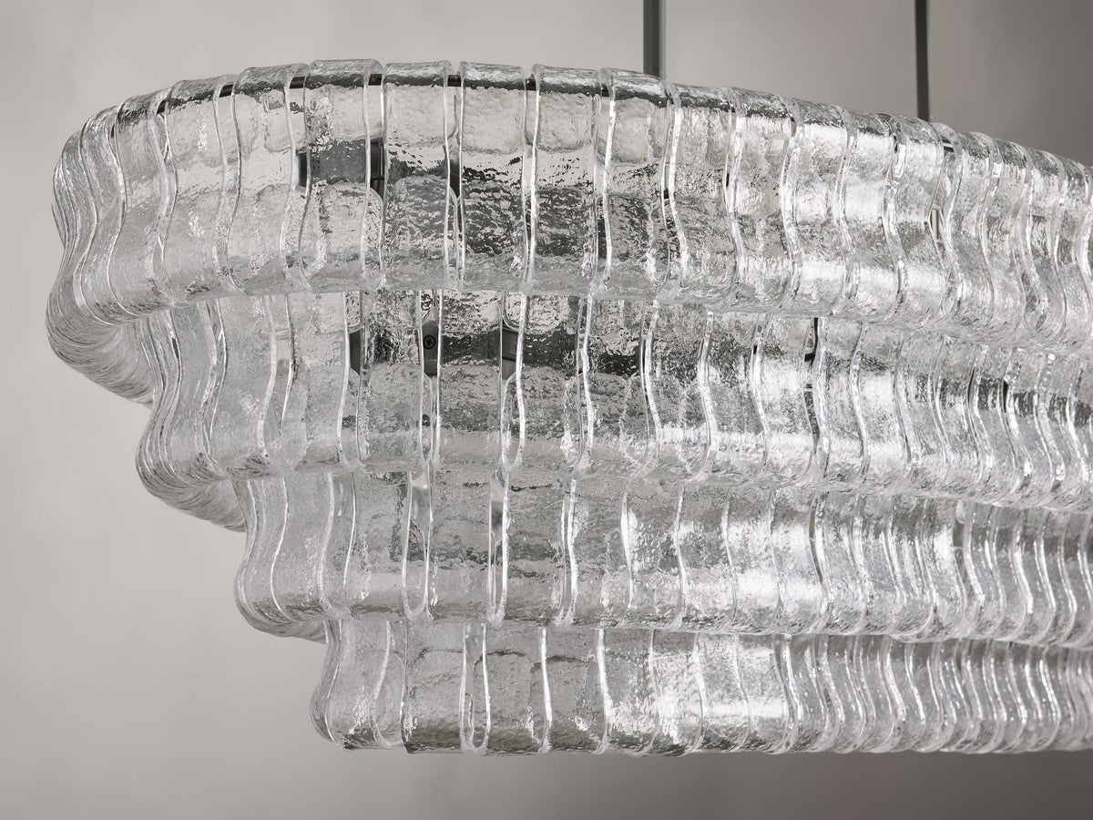 Ghiaccio Textured Oval Chandelier