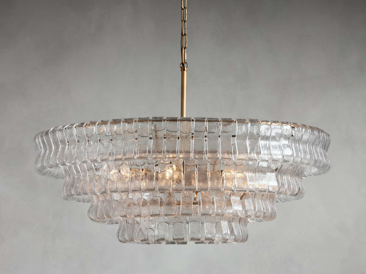 Ghiaccio Textured Round Chandelier