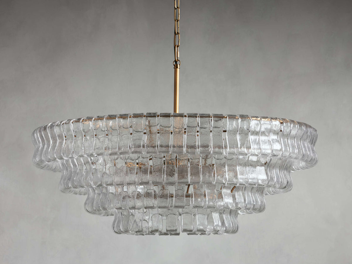 Ghiaccio Textured Round Chandelier