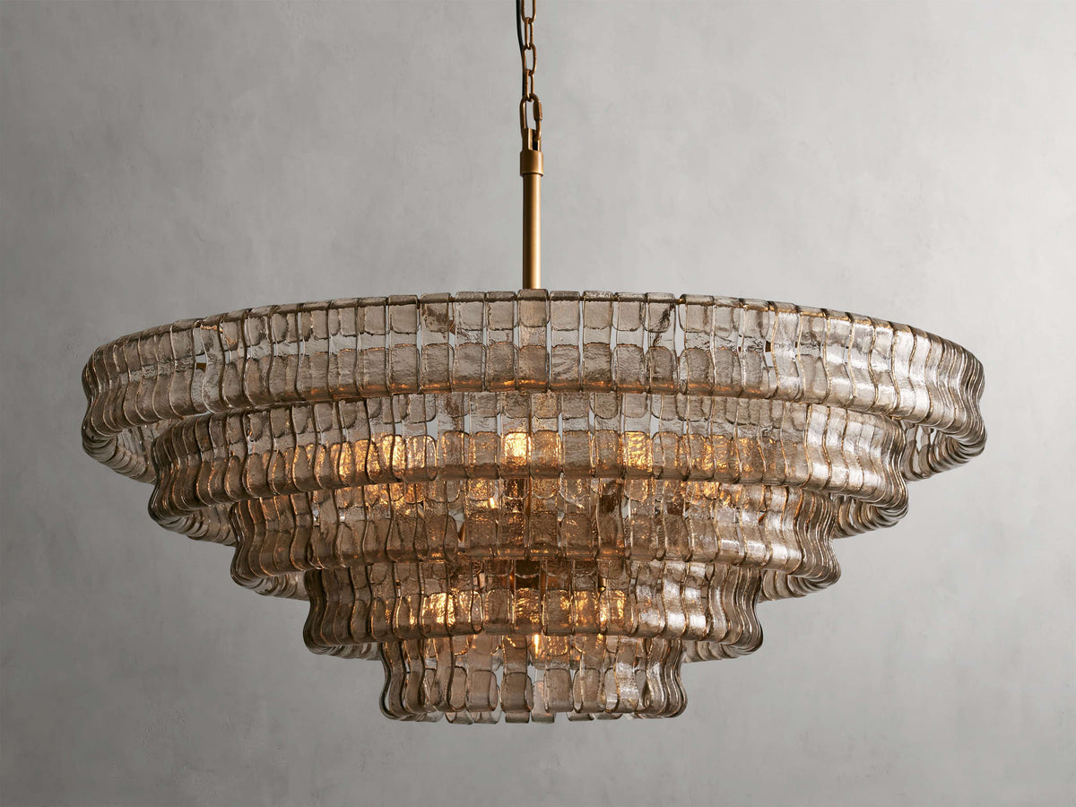 Ghiaccio Textured Round Chandelier