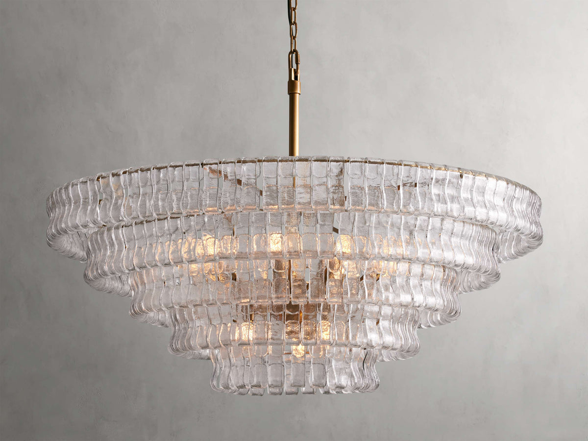 Ghiaccio Textured Round Chandelier