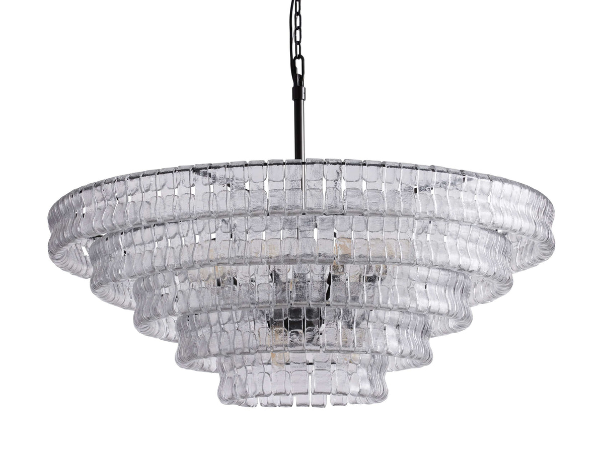 Ghiaccio Textured Round Chandelier