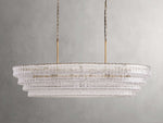 Ghiaccio Glass Oval Chandelier