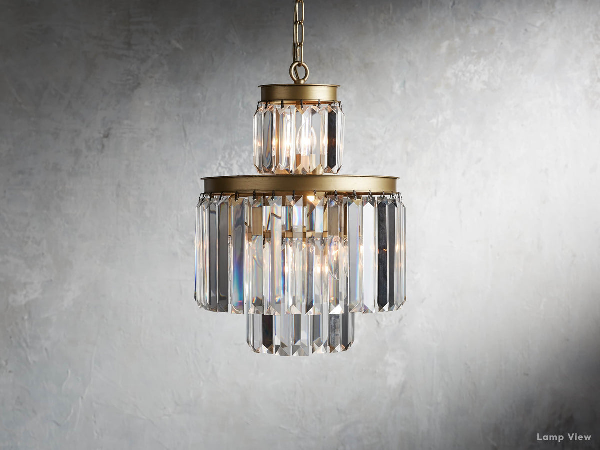 Leyland Clear Crystal Tiered Chandelier