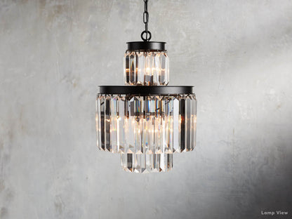 Leyland Clear Crystal Tiered Chandelier
