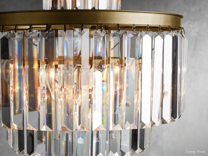 Leyland Clear Crystal Tiered Chandelier
