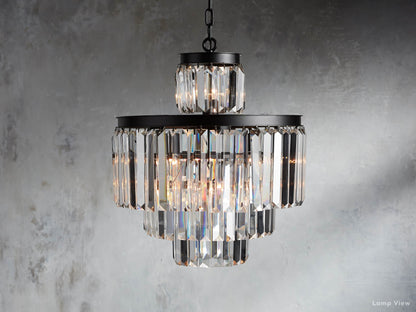 Leyland Clear Crystal Tiered Chandelier