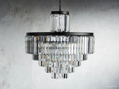 Leyland Clear Crystal Tiered Chandelier