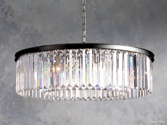 Leyland Clear Crystal Round Chandelier