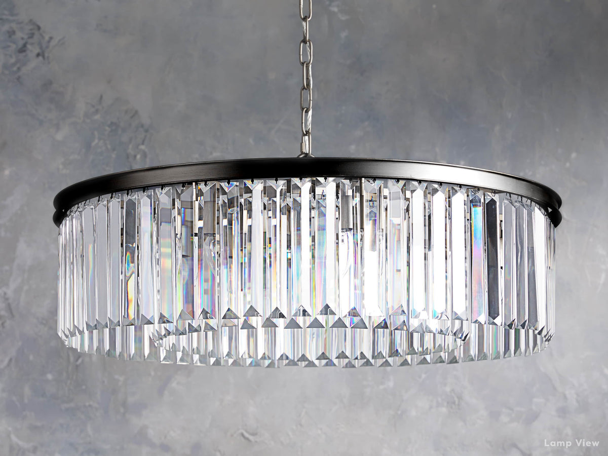 Leyland Clear Crystal Round Chandelier