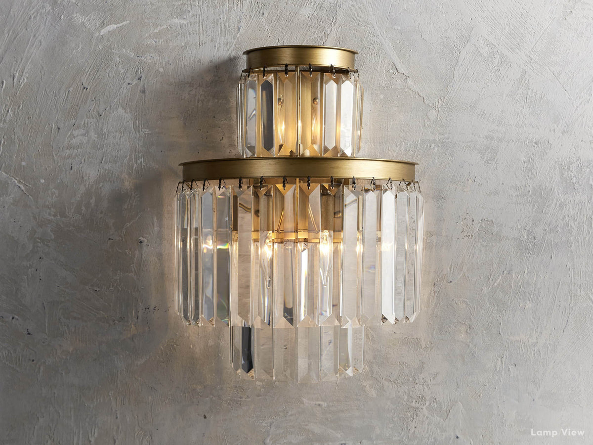 Leyland Clear Crystal Wall Sconce
