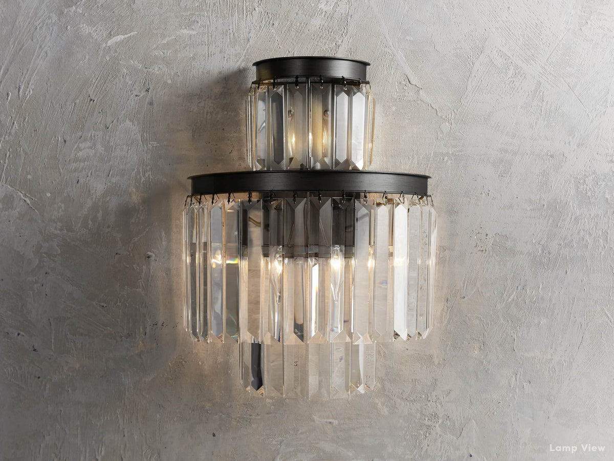 Leyland Clear Crystal Wall Sconce