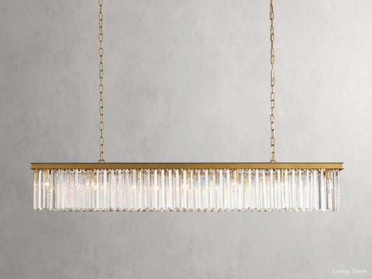 Leyland Clear Crystal Rectangular Chandelier