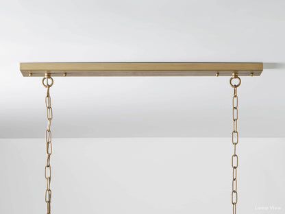 Leyland Clear Crystal Tiered Rectangular Chandelier