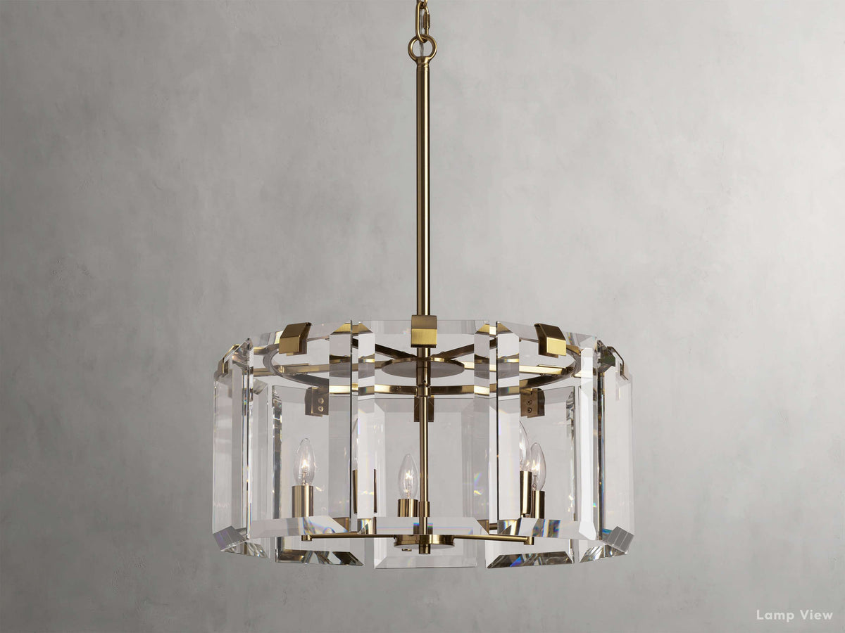 Amaya Thick Crystal Round Chandelier