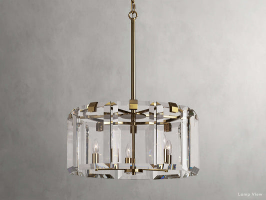 Amaya Thick Crystal Round Chandelier