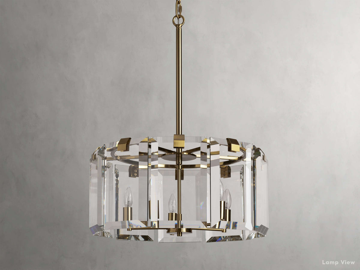 Amaya Thick Crystal Round Chandelier