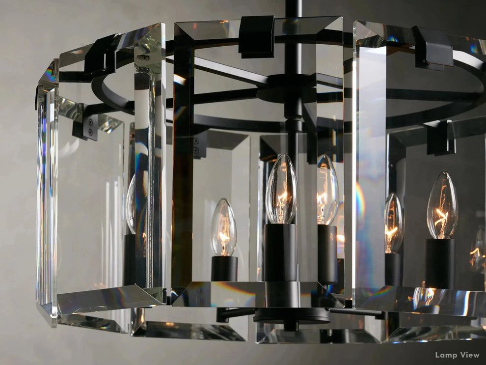 Amaya Thick Crystal Round Chandelier