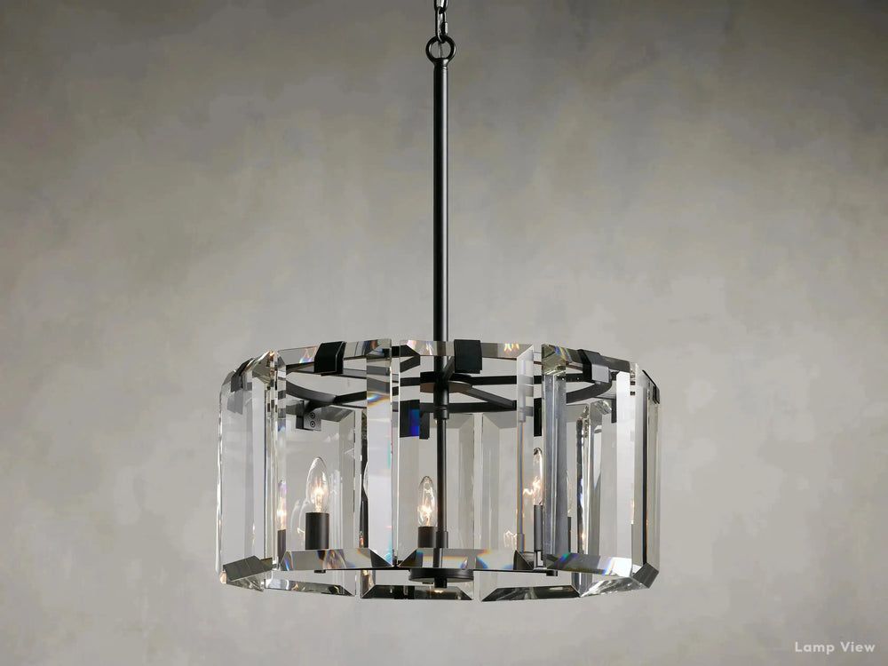 Amaya Thick Crystal Round Chandelier