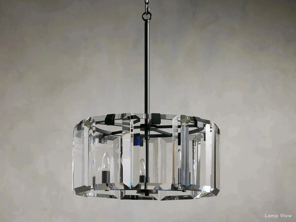 Amaya Thick Crystal Round Chandelier