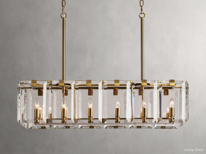 Amaya Thick Crystal Rectangular Chandelier