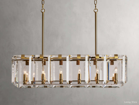 Amaya Thick Crystal Rectangular Chandelier