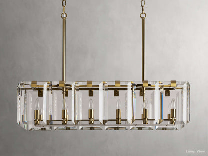 Amaya Thick Crystal Rectangular Chandelier