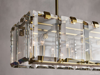 Amaya Thick Crystal Rectangular Chandelier