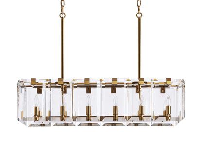 Amaya Thick Crystal Rectangular Chandelier