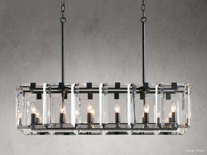 Amaya Thick Crystal Rectangular Chandelier