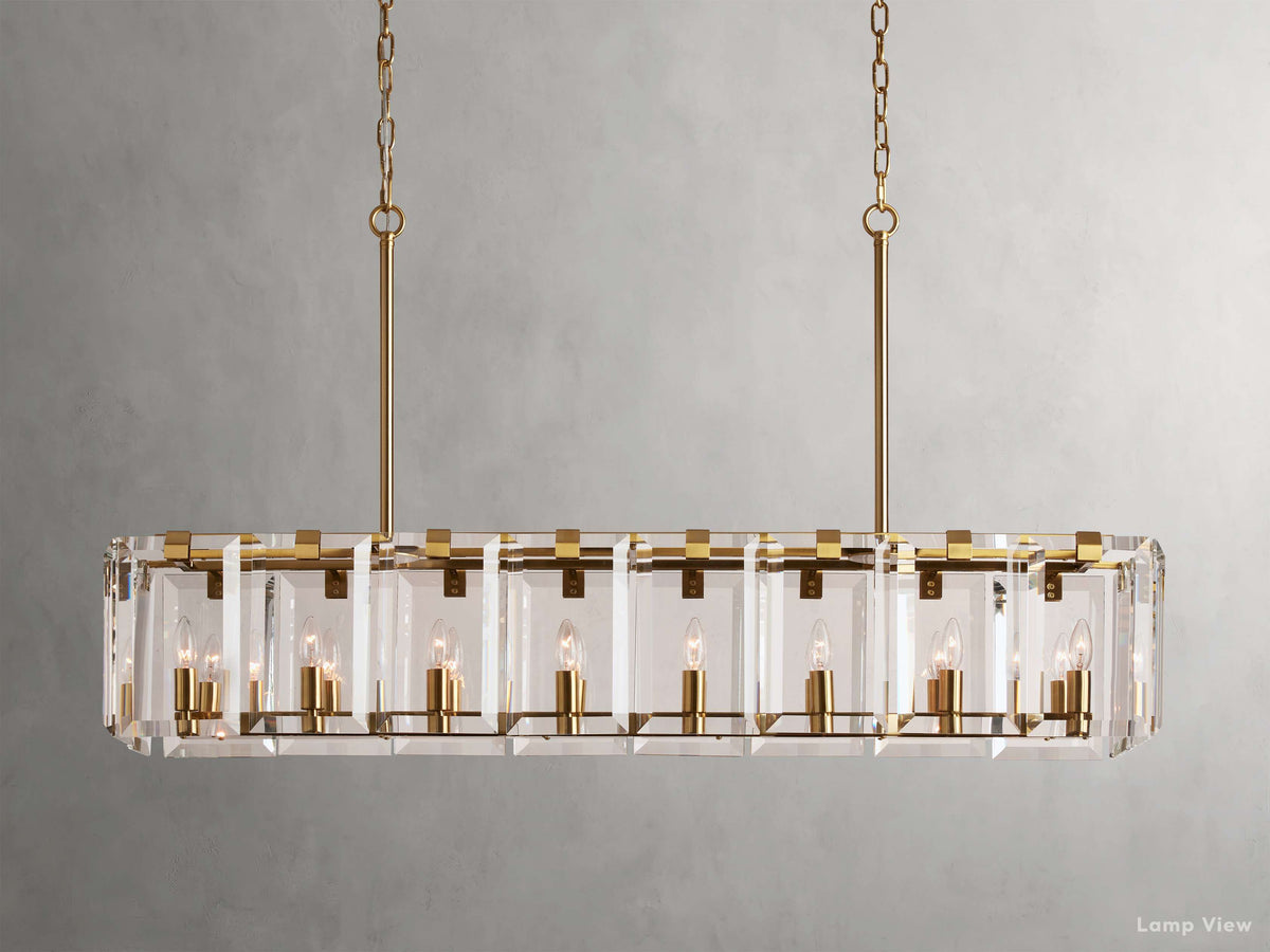 Amaya Thick Crystal Rectangular Chandelier