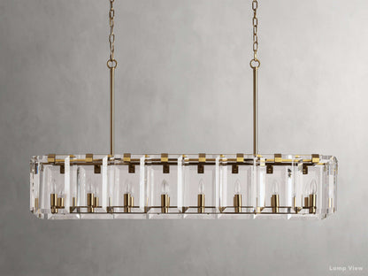 Amaya Thick Crystal Rectangular Chandelier