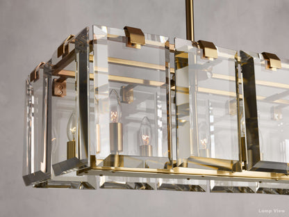 Amaya Thick Crystal Rectangular Chandelier