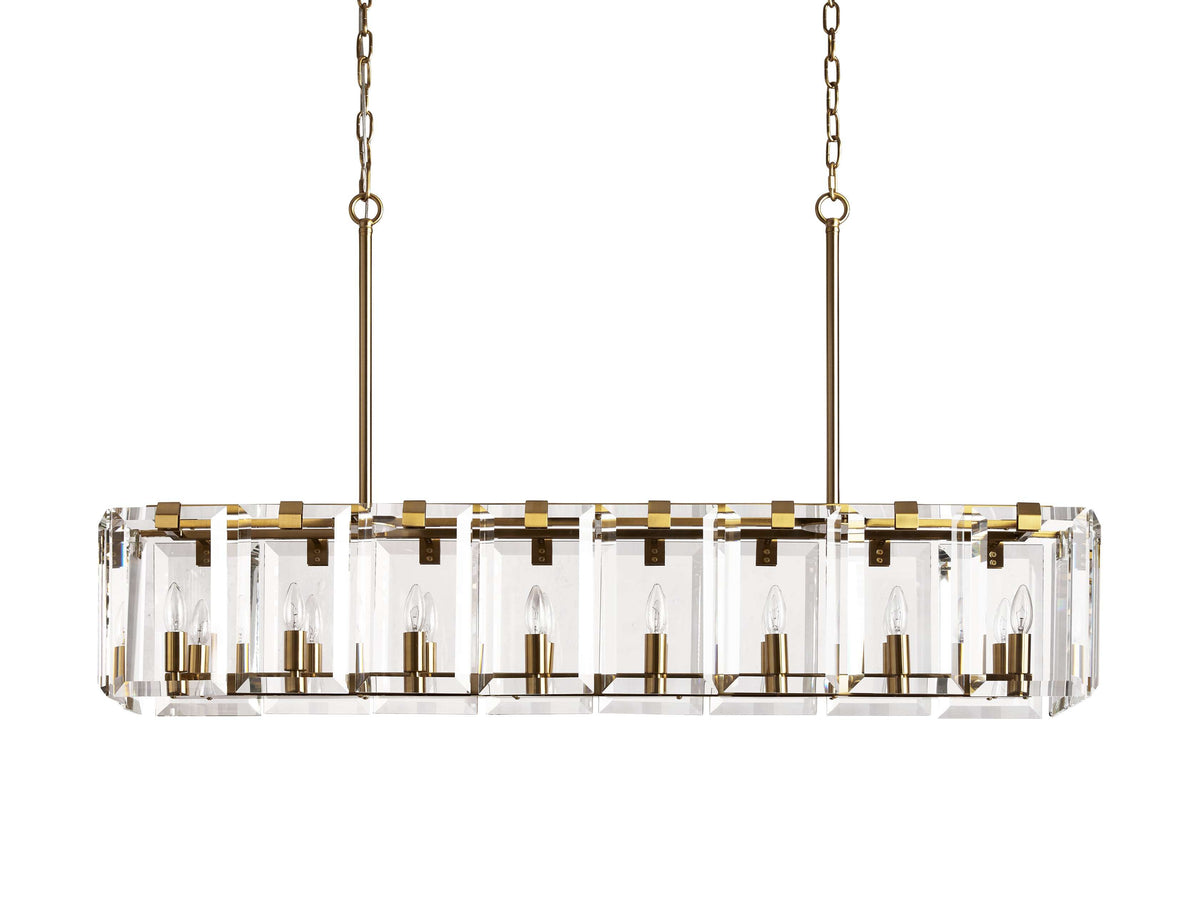 Amaya Thick Crystal Rectangular Chandelier