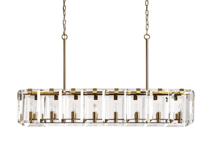 Amaya Thick Crystal Rectangular Chandelier