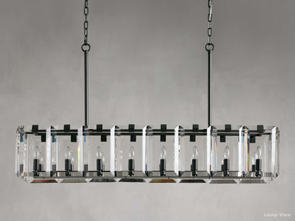 Amaya Thick Crystal Rectangular Chandelier