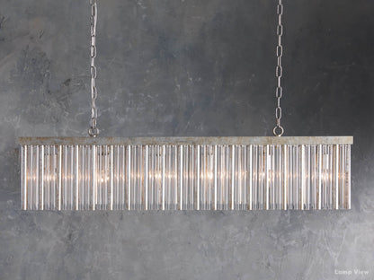 Andalucia Elevated Fringe Rectangular Chandelier