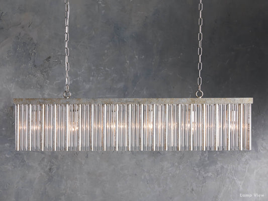 Andalucia Elevated Fringe Rectangular Chandelier