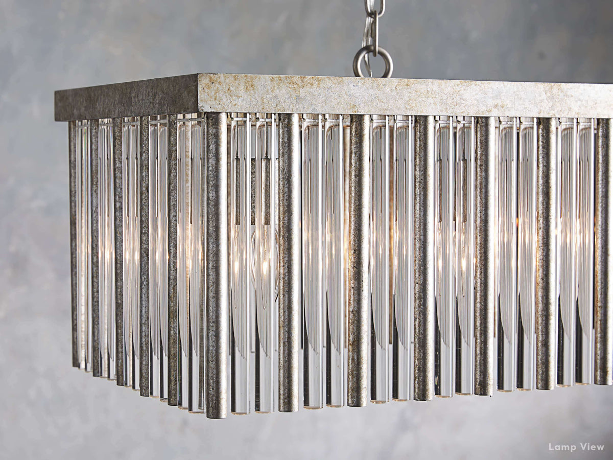 Andalucia Elevated Fringe Rectangular Chandelier