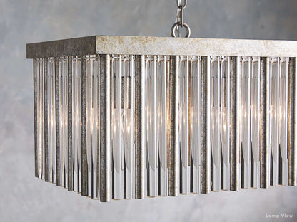 Andalucia Elevated Fringe Rectangular Chandelier
