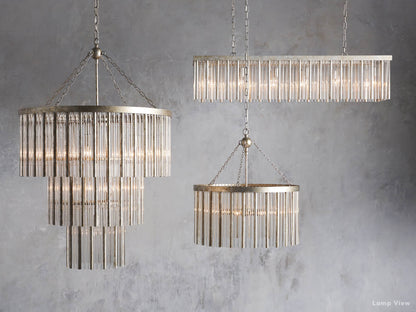 Andalucia Elevated Fringe Rectangular Chandelier