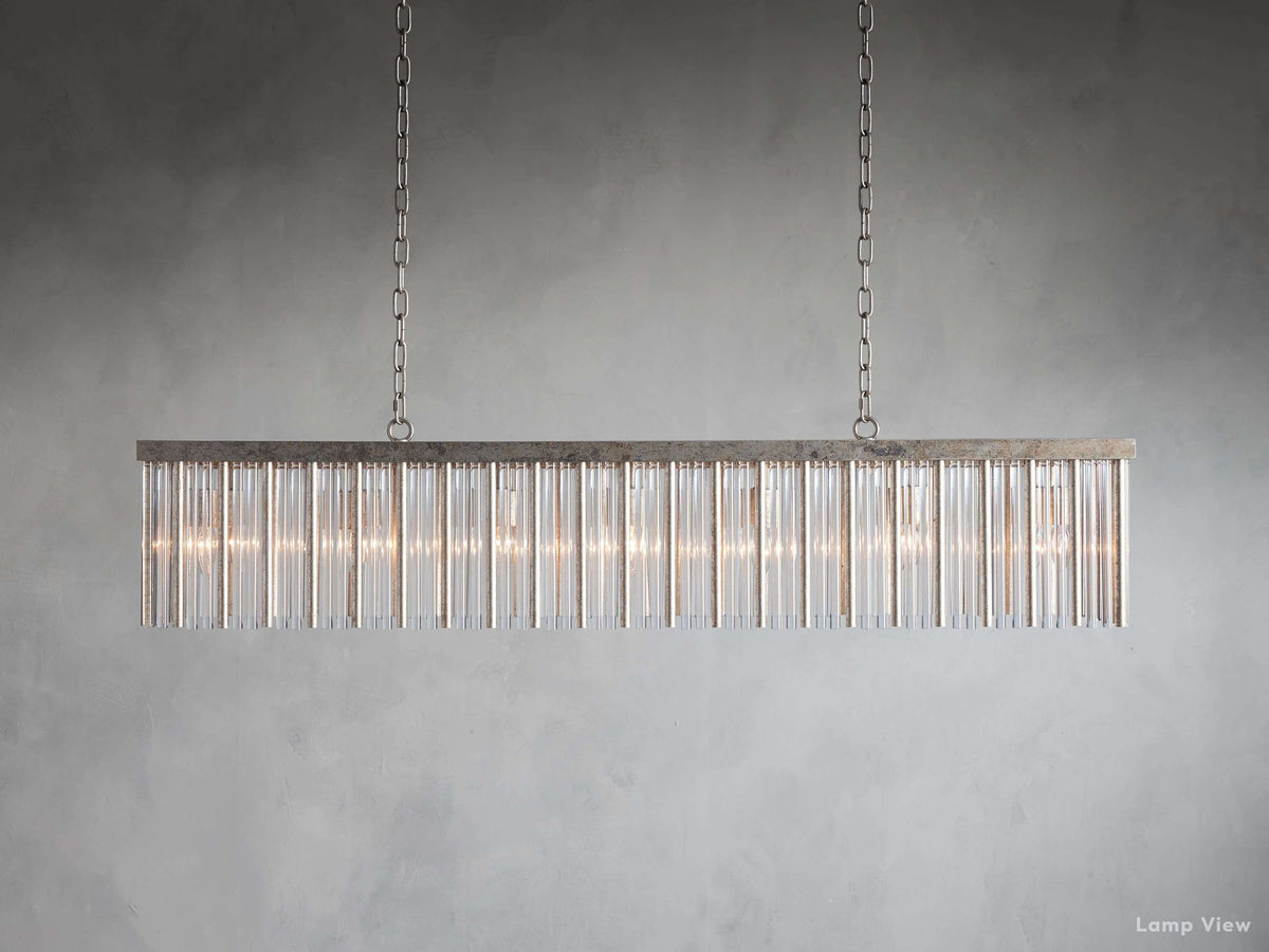 Andalucia Elevated Fringe Rectangular Chandelier