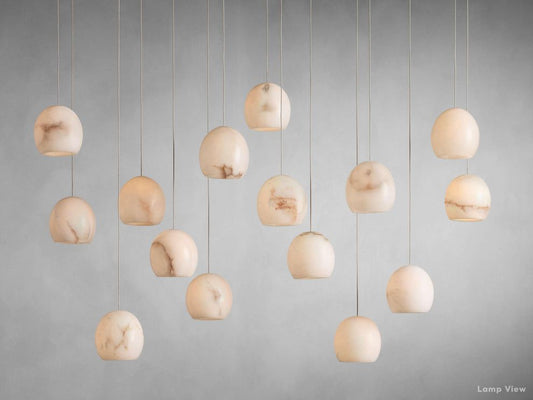 Arica Modern Alabaster Linear Chandelier